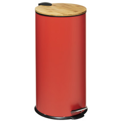 Poubelle "Bam Modern" 30 litres Couvercle Bambou Atmosphéra
