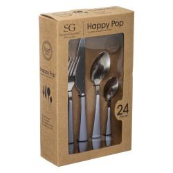 Ménagère 24 pièces "Happy Pop" Secret de gourmet
