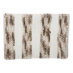 Tapis de salle de Bain épais rayé "Chenille" 50 x 75 cm Atmosphéra