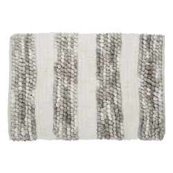 Tapis de salle de Bain épais rayé "Chenille" 50 x 75 cm Atmosphéra