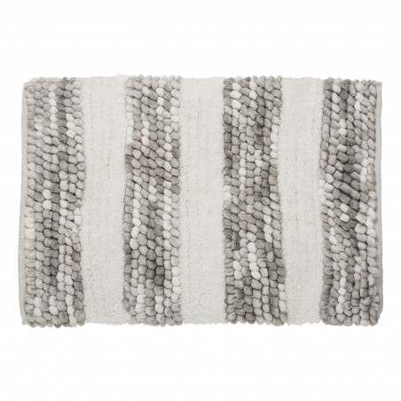Tapis de salle de Bain épais rayé "Chenille" 50 x 75 cm Atmosphéra