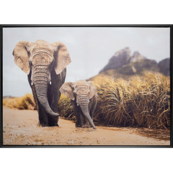 Toile imprimée encadrée "ambiance exotique" 50 x 70 cm Atmosphera