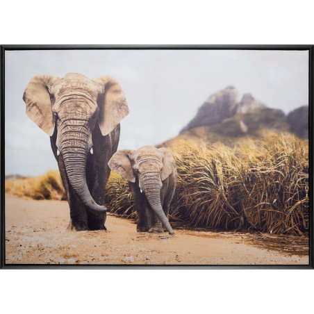 Toile imprimée encadrée "ambiance exotique" 50 x 70 cm Atmosphera