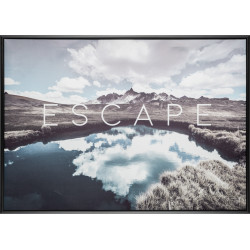 Toile imprimée encadrée "voyage et évasion" 50 x 70 cm Atmosphera