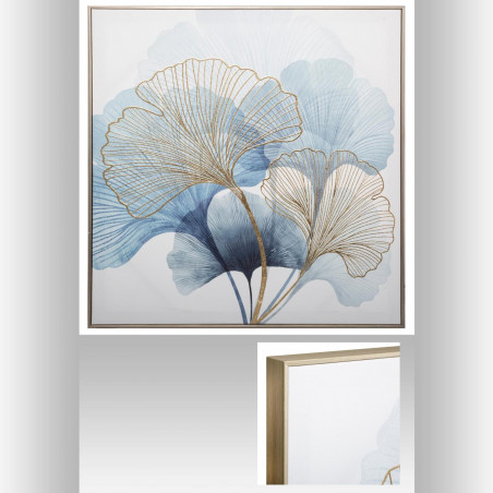 Toile imprimée Encadrée "Ginko" 58 x 58 cm Atmosphera