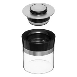 Bocaux de rangement en verre et inox couvercle hermétique "Pusheat" Atmosphera