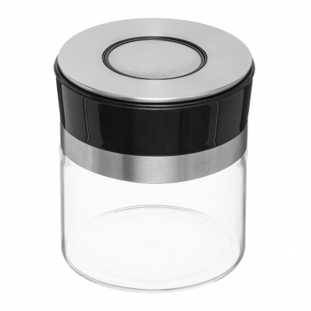 Bocaux de rangement en verre et inox couvercle hermétique "Pusheat" Atmosphera