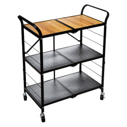 Desserte pliable grand modèle Métal et Bois Atmosphéra
