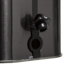 Seau mécanique en Inox brossé noir 2 Bacs 7L Atmosphéra
