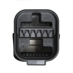 Seau mécanique en Inox brossé noir 2 Bacs 7L Atmosphéra