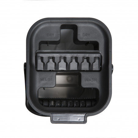 Seau mécanique en Inox brossé noir 2 Bacs 7L Atmosphéra