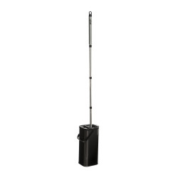 Seau mécanique en Inox brossé noir 2 Bacs 7L Atmosphéra