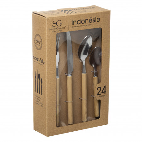 Ménagère 24 pièces "Indonésie" Secret de gourmet