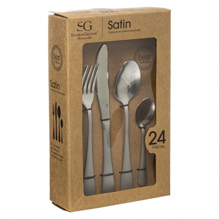 Ménagère 24 pièces "Satin" Secret de gourmet