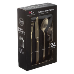 Ménagère 24 pièces "Green Harmony" Secret de gourmet