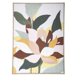 Toile imprimée Encadrée "Fleur" 58 x 78 cm Atmosphera