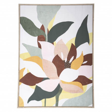 Toile imprimée Encadrée "Fleur" 58 x 78 cm Atmosphera