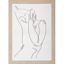 Toile imprimée Encadrée "Visage" 50 x 70 cm Atmosphera