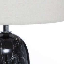 Lampe cylindre céramique "Mapu" Noir & Blanc Atmosphera