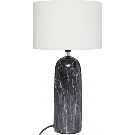 Lampe cylindre céramique "Mapu" Noir & Blanc Atmosphera