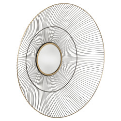 Miroir métal déco "Leny" Diamètre 64 cm Atmosphera