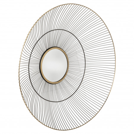 Miroir métal déco "Leny" Diamètre 64 cm Atmosphera