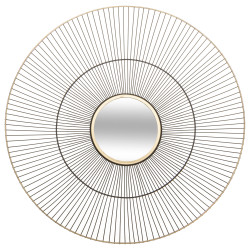 Miroir métal déco "Leny" Diamètre 64 cm Atmosphera