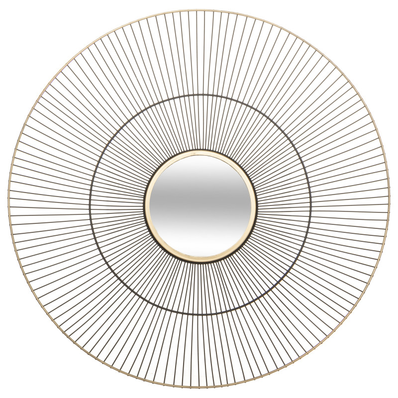 Miroir métal déco "Leny" Diamètre 64 cm Atmosphera