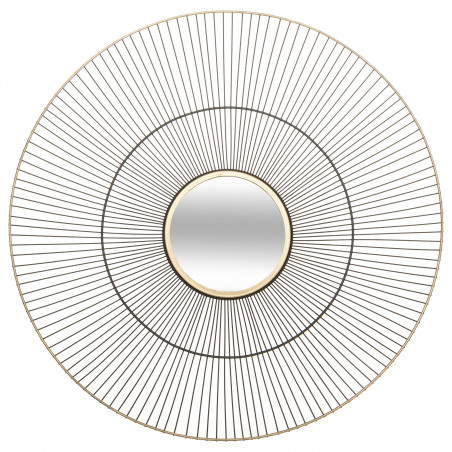 Miroir métal déco "Leny" Diamètre 64 cm Atmosphera