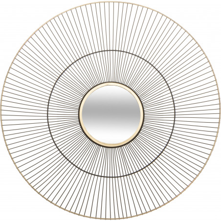 Miroir métal déco "Leny" Diamètre 64 cm Atmosphera