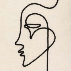 Housse de coussin "Visage Corde" 40 x 40 cm Atmosphera