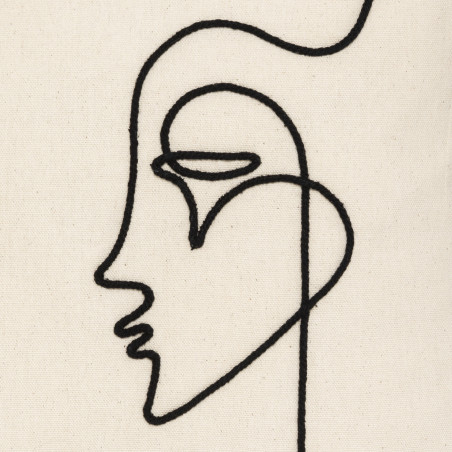 Housse de coussin "Visage Corde" 40 x 40 cm Atmosphera