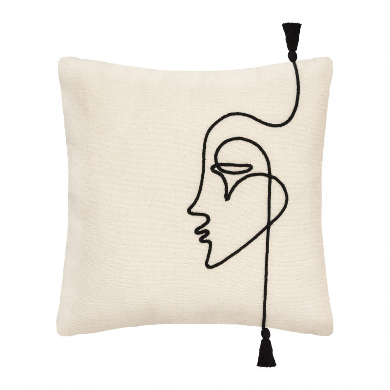 Housse de coussin "Visage Corde" 40 x 40 cm Atmosphera