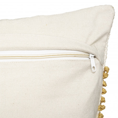 Coussin recyclable "Row Ocre" 45 x 45 cm Atmosphera