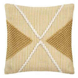 Coussin recyclable "Row Ocre" 45 x 45 cm Atmosphera