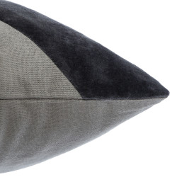 Coussin velours et coton "Patch" 40 x 40 cm  Atmosphera