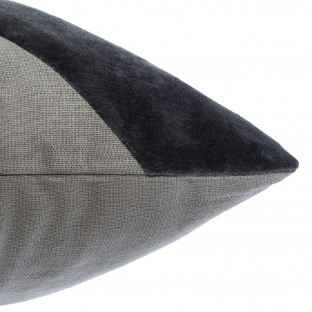 Coussin velours et coton "Patch" 40 x 40 cm  Atmosphera