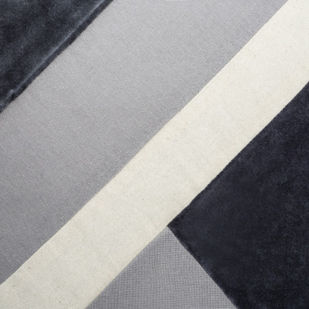 Coussin velours et coton "Patch" 40 x 40 cm  Atmosphera