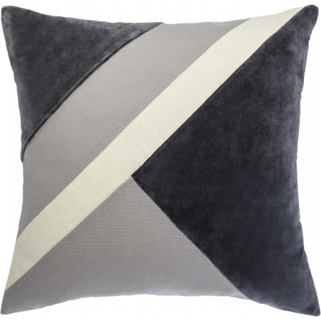 Coussin velours et coton "Patch" 40 x 40 cm  Atmosphera