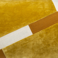 Coussin velours et coton "Patch" 30 x 50 cm  Atmosphera