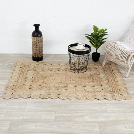 Tapis ajouré en jute 120 x 170 cm Atmosphera