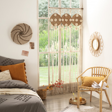 Rideau fils "Macramé jute" 90 x 200 cm Atmosphera
