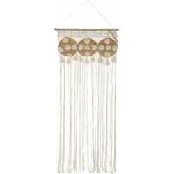 Rideau fils "Macramé jute" 90 x 200 cm Atmosphera