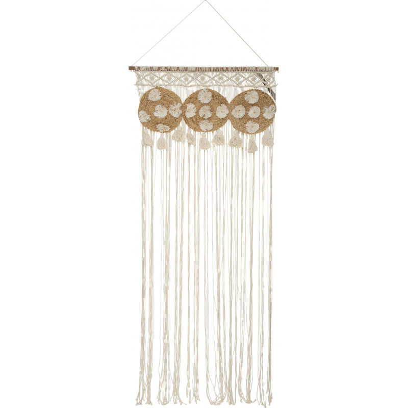 Rideau fils "Macramé jute" 90 x 200 cm Atmosphera