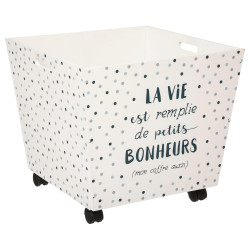 Coffre à jouets XXL à roulettes "Forme évasé" Atmosphera