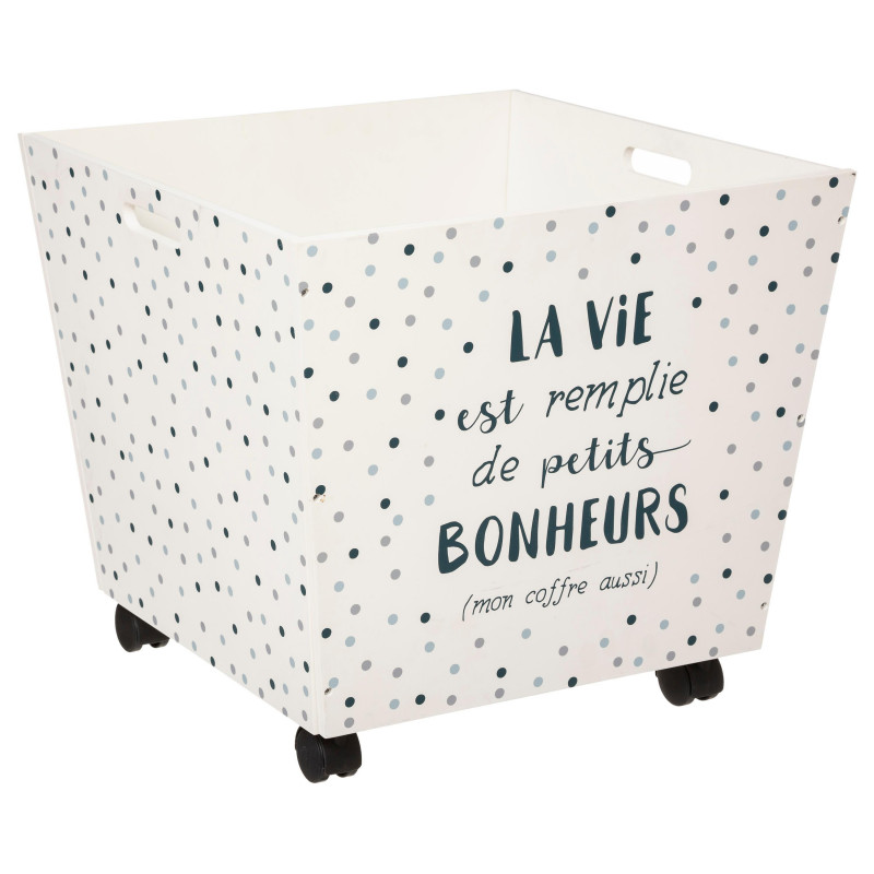 Coffre à jouets XXL à roulettes "Forme évasé" Atmosphera