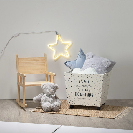 Coffre à jouets XXL à roulettes "Forme évasé" Atmosphera