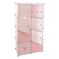 Rangement penderie Rose pour chambre d'enfant Atmosphera