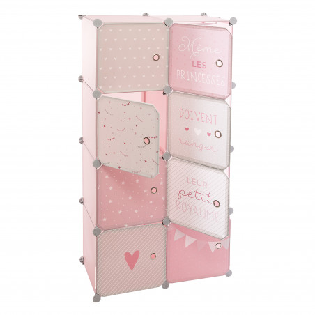 Rangement penderie Rose pour chambre d'enfant Atmosphera