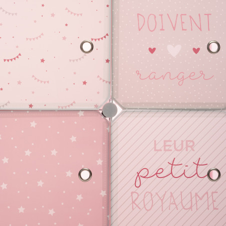 Rangement penderie Rose pour chambre d'enfant Atmosphera